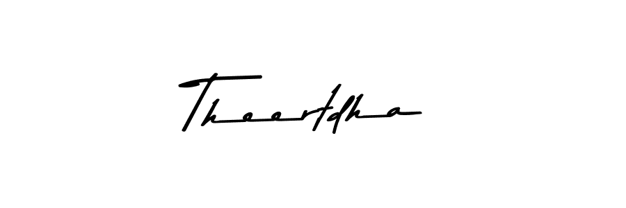 Asem Kandis PERSONAL USE is a professional signature style that is perfect for those who want to add a touch of class to their signature. It is also a great choice for those who want to make their signature more unique. Get Theertdha name to fancy signature for free. Theertdha signature style 9 images and pictures png