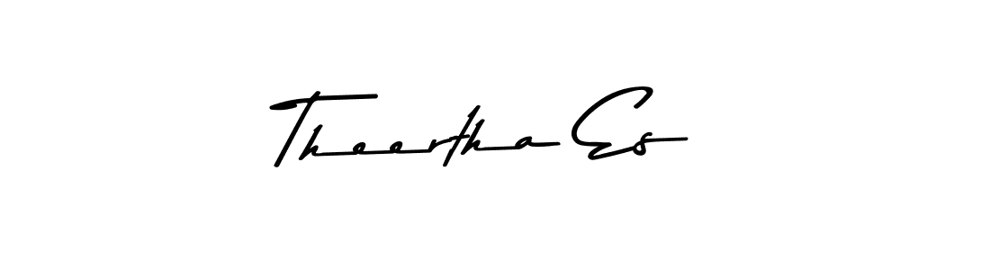 The best way (Asem Kandis PERSONAL USE) to make a short signature is to pick only two or three words in your name. The name Theertha Es include a total of six letters. For converting this name. Theertha Es signature style 9 images and pictures png