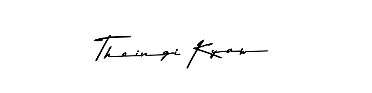 Also You can easily find your signature by using the search form. We will create Theingi Kyaw name handwritten signature images for you free of cost using Asem Kandis PERSONAL USE sign style. Theingi Kyaw signature style 9 images and pictures png