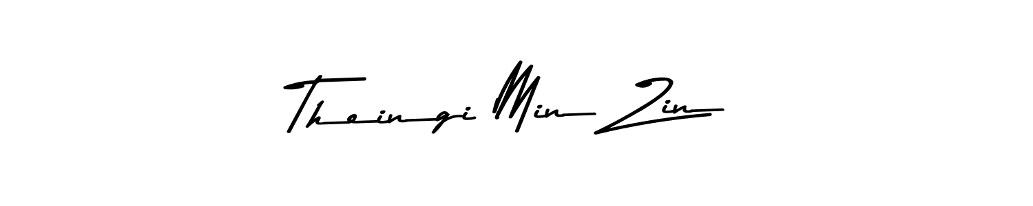 Create a beautiful signature design for name Theingi Min Zin. With this signature (Asem Kandis PERSONAL USE) fonts, you can make a handwritten signature for free. Theingi Min Zin signature style 9 images and pictures png