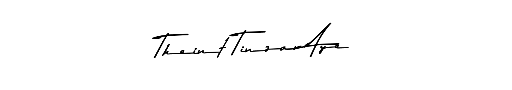 How to make Theint Tinzar Aye name signature. Use Asem Kandis PERSONAL USE style for creating short signs online. This is the latest handwritten sign. Theint Tinzar Aye signature style 9 images and pictures png