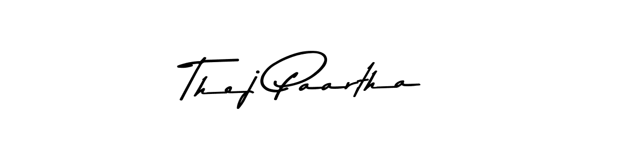 Create a beautiful signature design for name Thej Paartha. With this signature (Asem Kandis PERSONAL USE) fonts, you can make a handwritten signature for free. Thej Paartha signature style 9 images and pictures png