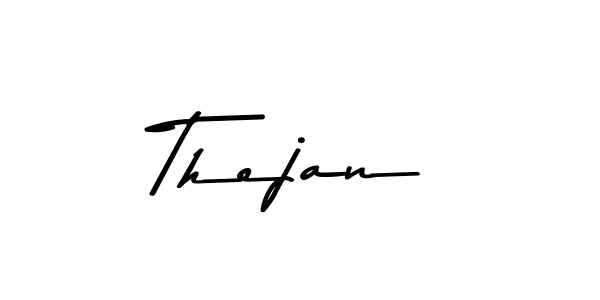 How to make Thejan name signature. Use Asem Kandis PERSONAL USE style for creating short signs online. This is the latest handwritten sign. Thejan signature style 9 images and pictures png