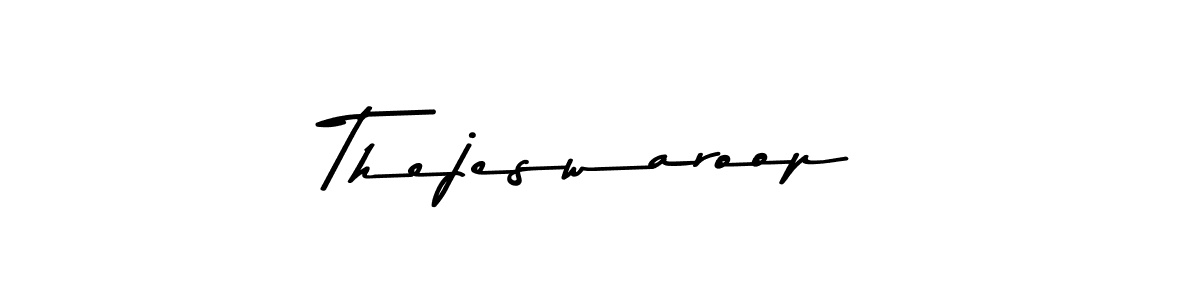 Design your own signature with our free online signature maker. With this signature software, you can create a handwritten (Asem Kandis PERSONAL USE) signature for name Thejeswaroop. Thejeswaroop signature style 9 images and pictures png