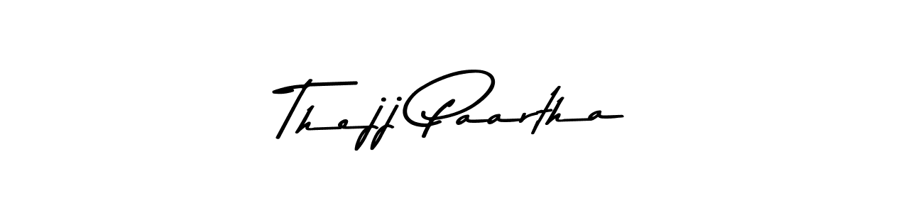 How to make Thejj Paartha name signature. Use Asem Kandis PERSONAL USE style for creating short signs online. This is the latest handwritten sign. Thejj Paartha signature style 9 images and pictures png