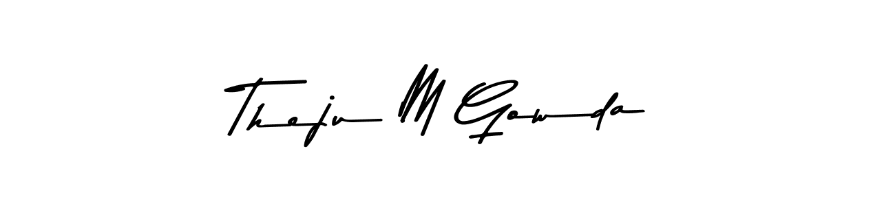 Theju M Gowda stylish signature style. Best Handwritten Sign (Asem Kandis PERSONAL USE) for my name. Handwritten Signature Collection Ideas for my name Theju M Gowda. Theju M Gowda signature style 9 images and pictures png