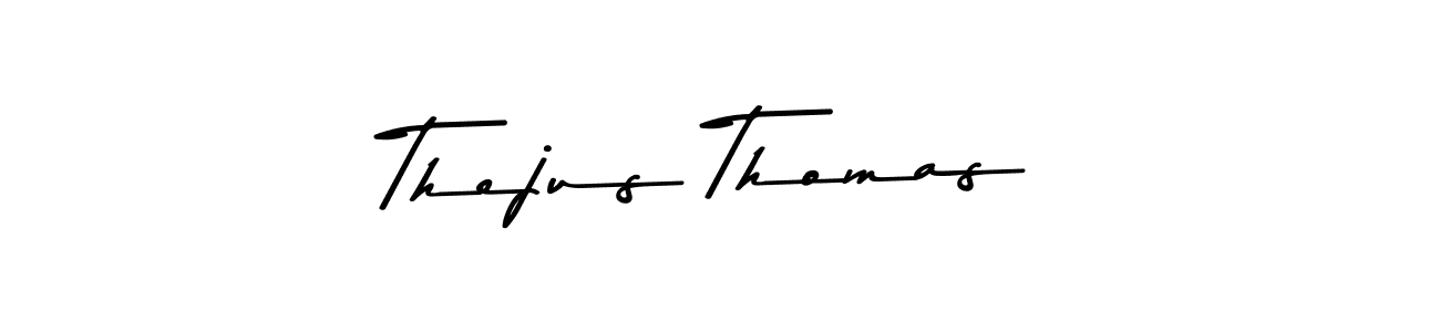 How to make Thejus Thomas name signature. Use Asem Kandis PERSONAL USE style for creating short signs online. This is the latest handwritten sign. Thejus Thomas signature style 9 images and pictures png