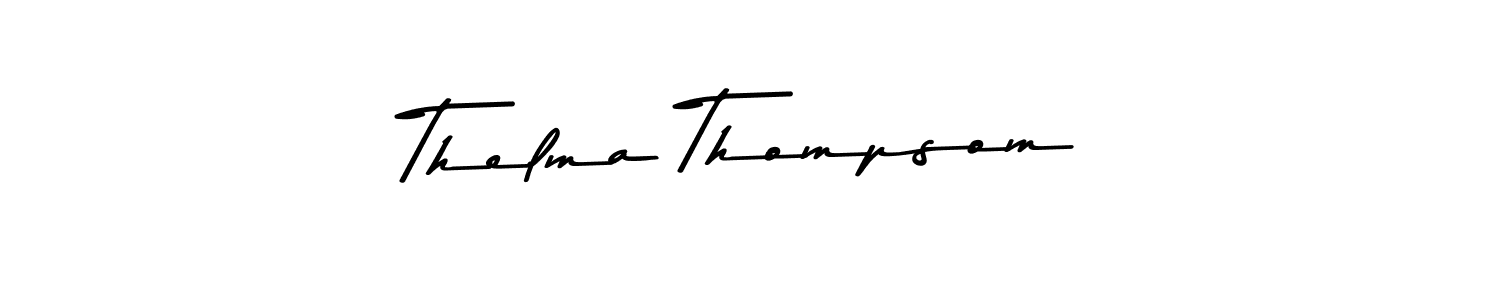 Make a beautiful signature design for name Thelma Thompsom. With this signature (Asem Kandis PERSONAL USE) style, you can create a handwritten signature for free. Thelma Thompsom signature style 9 images and pictures png