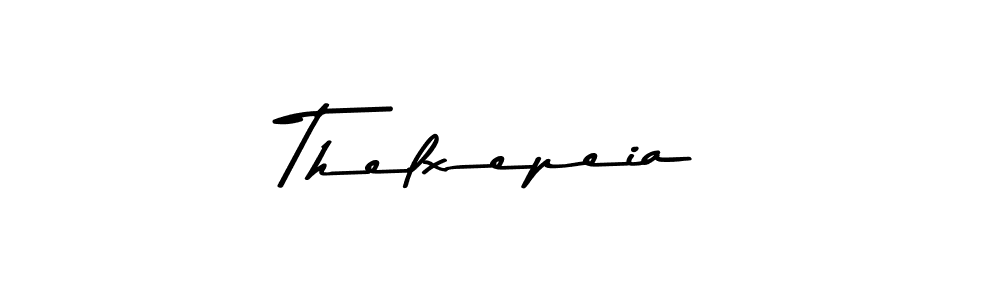 Create a beautiful signature design for name Thelxepeia. With this signature (Asem Kandis PERSONAL USE) fonts, you can make a handwritten signature for free. Thelxepeia signature style 9 images and pictures png