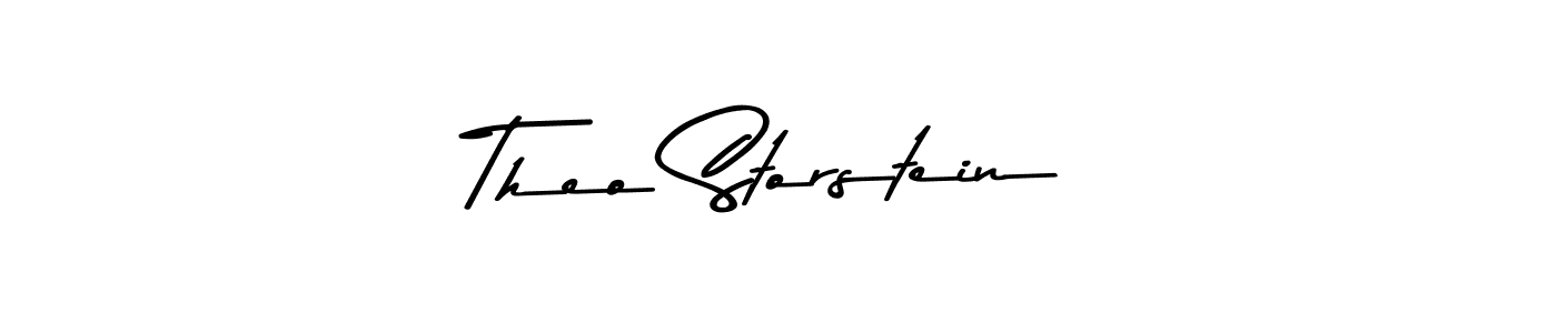 Create a beautiful signature design for name Theo Storstein. With this signature (Asem Kandis PERSONAL USE) fonts, you can make a handwritten signature for free. Theo Storstein signature style 9 images and pictures png