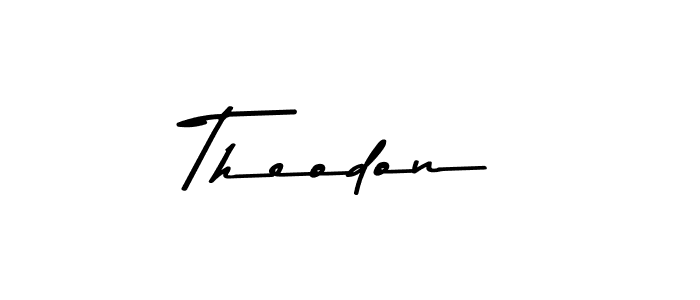 Theodon stylish signature style. Best Handwritten Sign (Asem Kandis PERSONAL USE) for my name. Handwritten Signature Collection Ideas for my name Theodon. Theodon signature style 9 images and pictures png