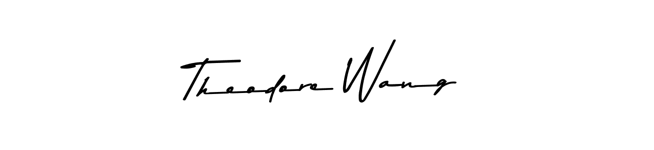 Create a beautiful signature design for name Theodore Wang. With this signature (Asem Kandis PERSONAL USE) fonts, you can make a handwritten signature for free. Theodore Wang signature style 9 images and pictures png