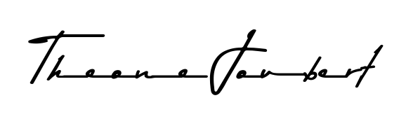 The Asem Kandis PERSONAL USE font transforms the name Theone Joubert into an executive sign with sharp precision and distinguished character. Theone Joubert signature style 9 images and pictures png