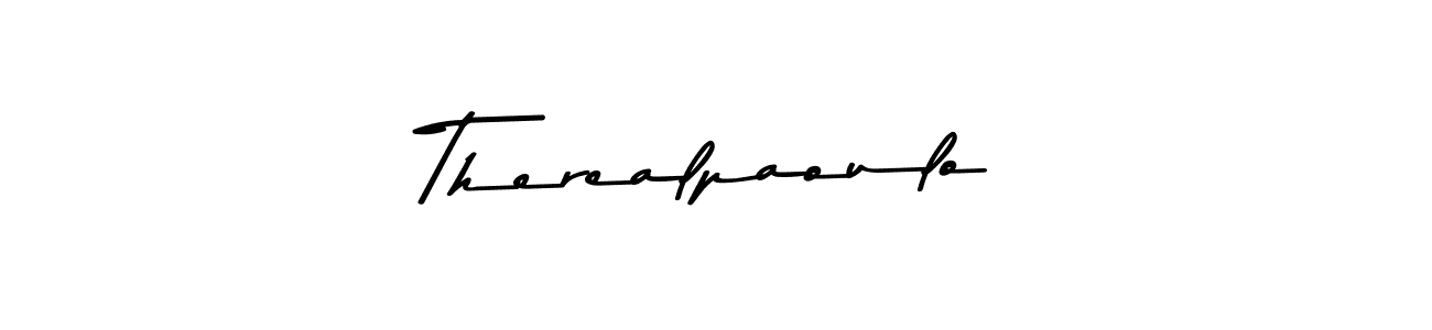The best way (Asem Kandis PERSONAL USE) to make a short signature is to pick only two or three words in your name. The name Therealpaoulo include a total of six letters. For converting this name. Therealpaoulo signature style 9 images and pictures png