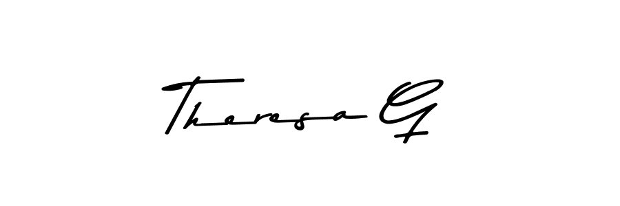 Theresa G stylish signature style. Best Handwritten Sign (Asem Kandis PERSONAL USE) for my name. Handwritten Signature Collection Ideas for my name Theresa G. Theresa G signature style 9 images and pictures png