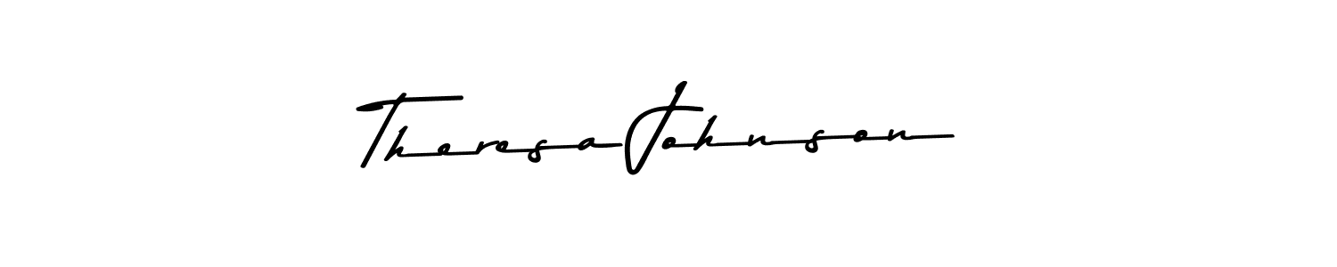 Theresa Johnson stylish signature style. Best Handwritten Sign (Asem Kandis PERSONAL USE) for my name. Handwritten Signature Collection Ideas for my name Theresa Johnson. Theresa Johnson signature style 9 images and pictures png