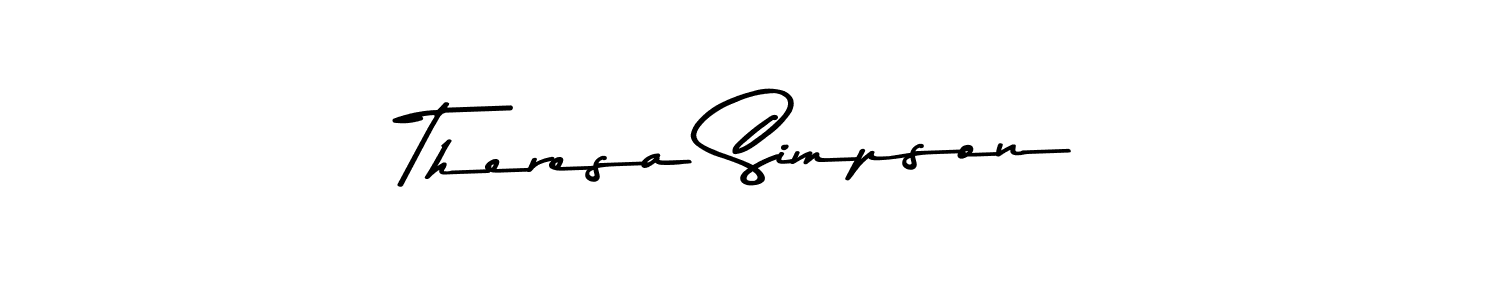 Make a beautiful signature design for name Theresa Simpson. Use this online signature maker to create a handwritten signature for free. Theresa Simpson signature style 9 images and pictures png