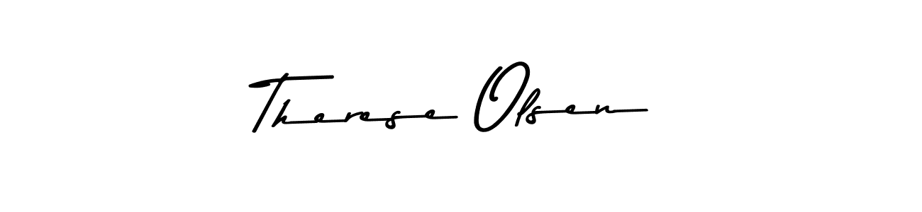 Make a beautiful signature design for name Therese Olsen. Use this online signature maker to create a handwritten signature for free. Therese Olsen signature style 9 images and pictures png
