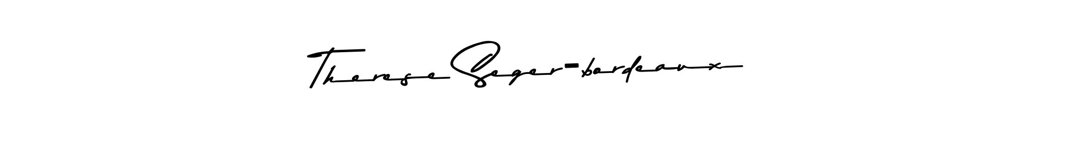 Asem Kandis PERSONAL USE is a professional signature style that is perfect for those who want to add a touch of class to their signature. It is also a great choice for those who want to make their signature more unique. Get Therese Seger-bordeaux name to fancy signature for free. Therese Seger-bordeaux signature style 9 images and pictures png