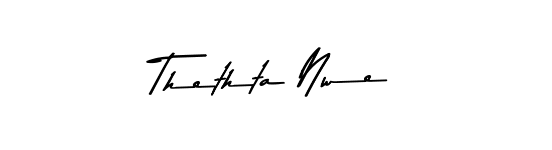 Use a signature maker to create a handwritten signature online. With this signature software, you can design (Asem Kandis PERSONAL USE) your own signature for name Thethta Nwe. Thethta Nwe signature style 9 images and pictures png