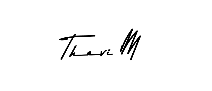 Design your own signature with our free online signature maker. With this signature software, you can create a handwritten (Asem Kandis PERSONAL USE) signature for name Thevi M. Thevi M signature style 9 images and pictures png