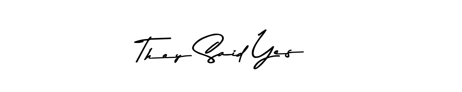 You can use this online signature creator to create a handwritten signature for the name They Said Yes!!. This is the best online autograph maker. They Said Yes!! signature style 9 images and pictures png