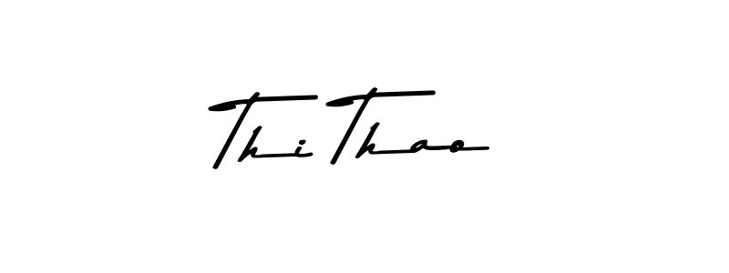 Create a beautiful signature design for name Thi Thao. With this signature (Asem Kandis PERSONAL USE) fonts, you can make a handwritten signature for free. Thi Thao signature style 9 images and pictures png