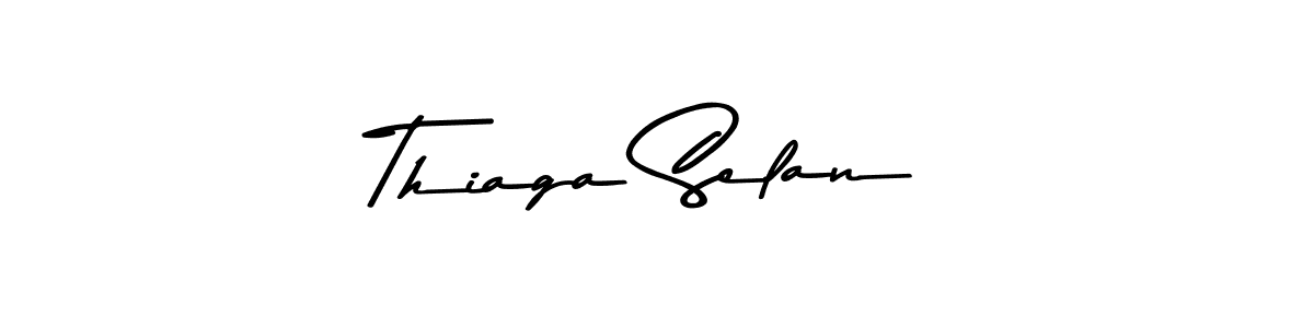 Make a beautiful signature design for name Thiaga Selan. With this signature (Asem Kandis PERSONAL USE) style, you can create a handwritten signature for free. Thiaga Selan signature style 9 images and pictures png