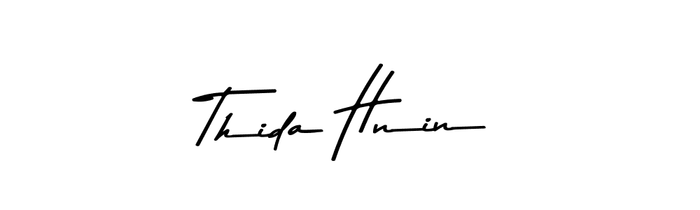 Create a beautiful signature design for name Thida Hnin. With this signature (Asem Kandis PERSONAL USE) fonts, you can make a handwritten signature for free. Thida Hnin signature style 9 images and pictures png
