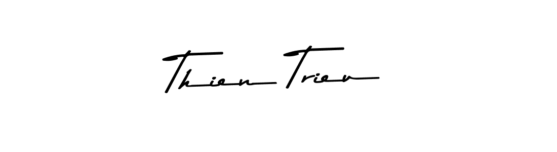 This is the best signature style for the Thien Trieu name. Also you like these signature font (Asem Kandis PERSONAL USE). Mix name signature. Thien Trieu signature style 9 images and pictures png