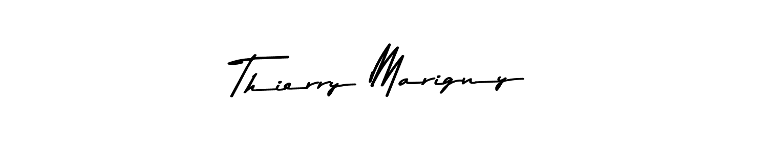 Create a beautiful signature design for name Thierry Marigny. With this signature (Asem Kandis PERSONAL USE) fonts, you can make a handwritten signature for free. Thierry Marigny signature style 9 images and pictures png