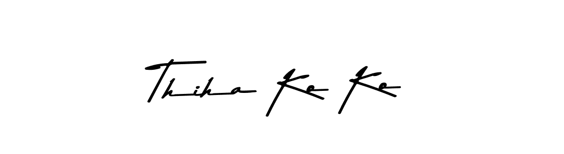 Asem Kandis PERSONAL USE is a professional signature style that is perfect for those who want to add a touch of class to their signature. It is also a great choice for those who want to make their signature more unique. Get Thiha Ko Ko name to fancy signature for free. Thiha Ko Ko signature style 9 images and pictures png