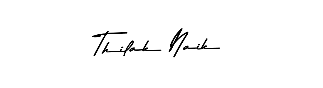 Design your own signature with our free online signature maker. With this signature software, you can create a handwritten (Asem Kandis PERSONAL USE) signature for name Thilak Naik. Thilak Naik signature style 9 images and pictures png