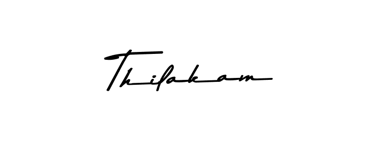 How to make Thilakam name signature. Use Asem Kandis PERSONAL USE style for creating short signs online. This is the latest handwritten sign. Thilakam signature style 9 images and pictures png