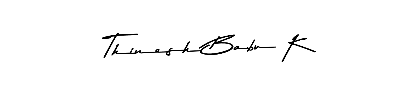 Design your own signature with our free online signature maker. With this signature software, you can create a handwritten (Asem Kandis PERSONAL USE) signature for name Thinesh Babu K. Thinesh Babu K signature style 9 images and pictures png