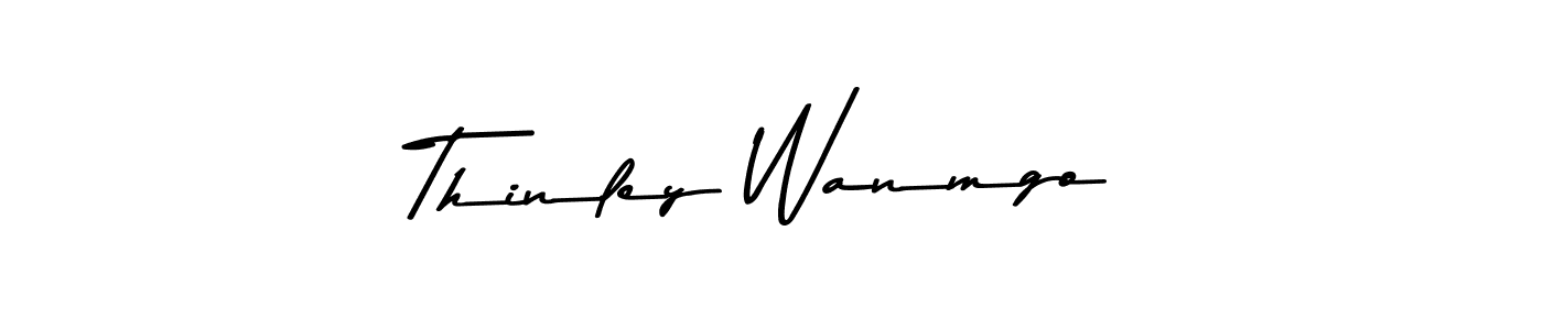 You should practise on your own different ways (Asem Kandis PERSONAL USE) to write your name (Thinley Wanmgo) in signature. don't let someone else do it for you. Thinley Wanmgo signature style 9 images and pictures png