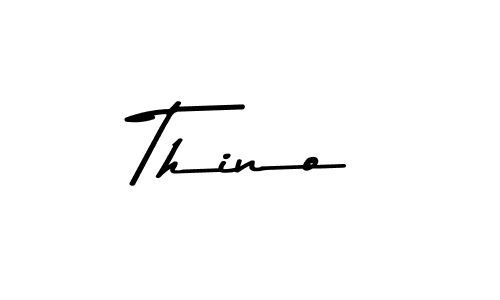 Use a signature maker to create a handwritten signature online. With this signature software, you can design (Asem Kandis PERSONAL USE) your own signature for name Thino. Thino signature style 9 images and pictures png