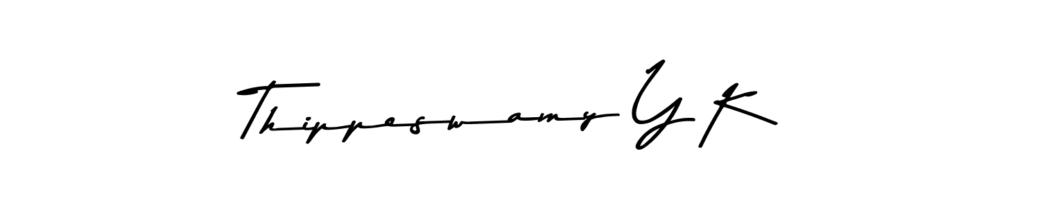 How to make Thippeswamy Y K signature? Asem Kandis PERSONAL USE is a professional autograph style. Create handwritten signature for Thippeswamy Y K name. Thippeswamy Y K signature style 9 images and pictures png