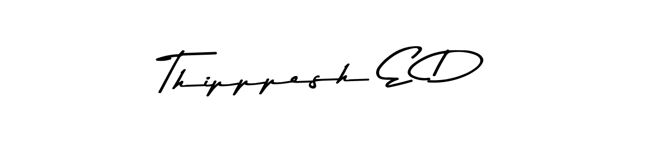 Thipppesh E D stylish signature style. Best Handwritten Sign (Asem Kandis PERSONAL USE) for my name. Handwritten Signature Collection Ideas for my name Thipppesh E D. Thipppesh E D signature style 9 images and pictures png