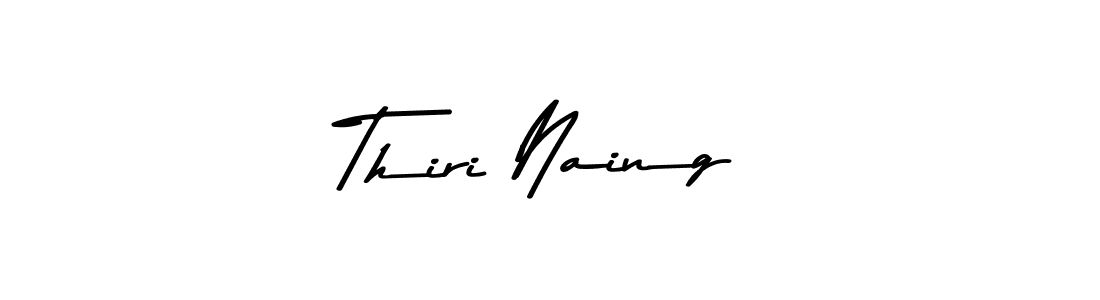 Design your own signature with our free online signature maker. With this signature software, you can create a handwritten (Asem Kandis PERSONAL USE) signature for name Thiri Naing. Thiri Naing signature style 9 images and pictures png