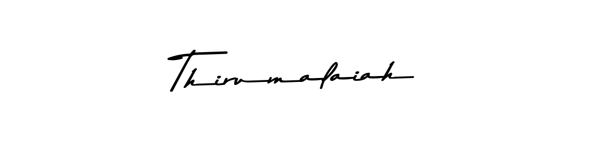 Create a beautiful signature design for name Thirumalaiah. With this signature (Asem Kandis PERSONAL USE) fonts, you can make a handwritten signature for free. Thirumalaiah signature style 9 images and pictures png
