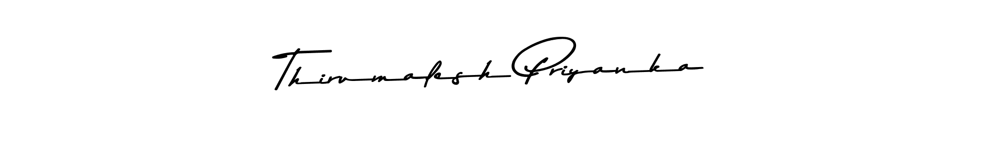 Use a signature maker to create a handwritten signature online. With this signature software, you can design (Asem Kandis PERSONAL USE) your own signature for name Thirumalesh Priyanka. Thirumalesh Priyanka signature style 9 images and pictures png