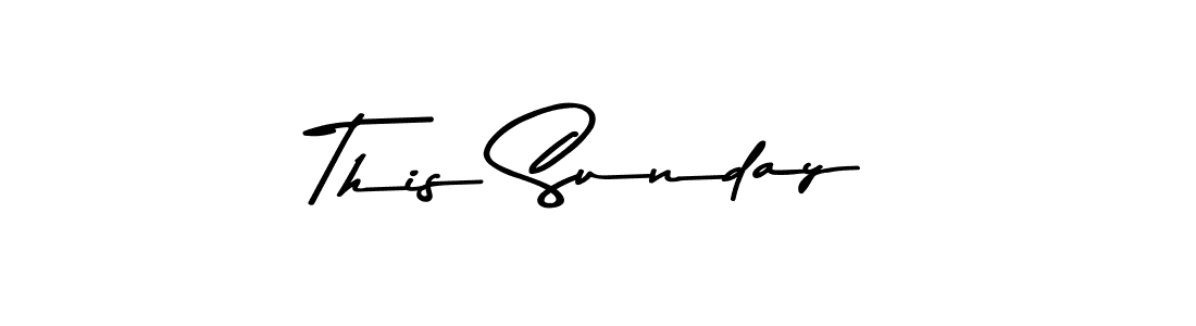 How to make This Sunday name signature. Use Asem Kandis PERSONAL USE style for creating short signs online. This is the latest handwritten sign. This Sunday signature style 9 images and pictures png