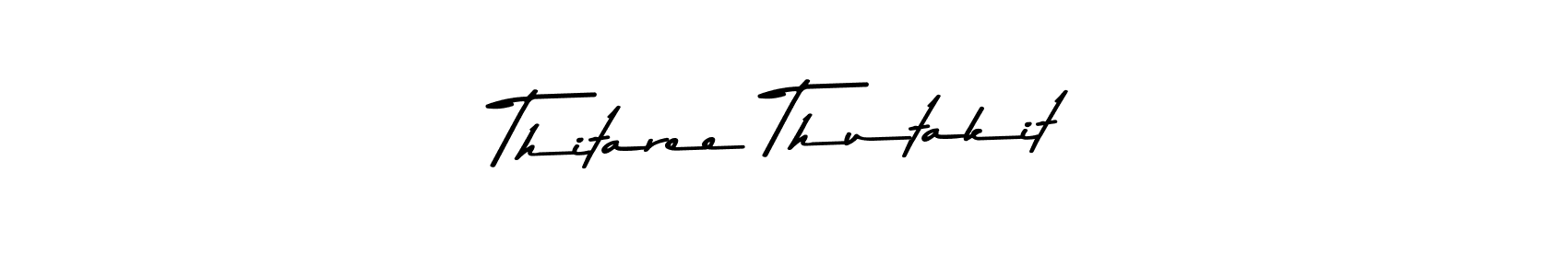 The best way (Asem Kandis PERSONAL USE) to make a short signature is to pick only two or three words in your name. The name Thitaree Thutakit include a total of six letters. For converting this name. Thitaree Thutakit signature style 9 images and pictures png