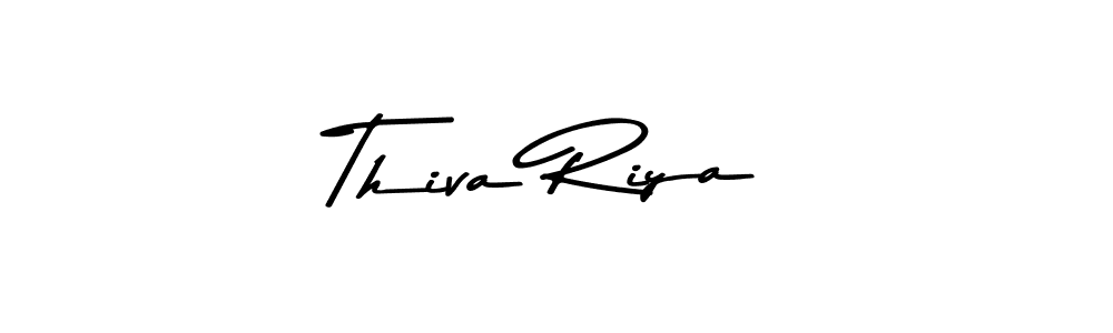 Design your own signature with our free online signature maker. With this signature software, you can create a handwritten (Asem Kandis PERSONAL USE) signature for name Thiva Riya. Thiva Riya signature style 9 images and pictures png
