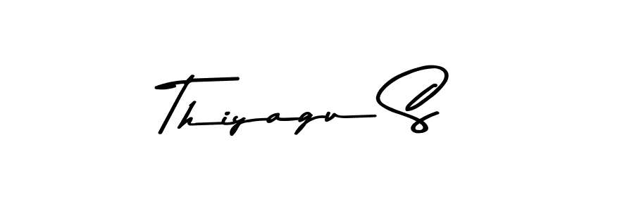 if you are searching for the best signature style for your name Thiyagu S. so please give up your signature search. here we have designed multiple signature styles  using Asem Kandis PERSONAL USE. Thiyagu S signature style 9 images and pictures png