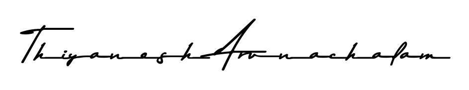 Create a personalized artistic stamp with Thiyanesh Arunachalam in Asem Kandis PERSONAL USE font. Perfect for visual artists, designers, and influencers. Thiyanesh Arunachalam signature style 9 images and pictures png