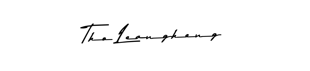 How to make Tho Leangheng name signature. Use Asem Kandis PERSONAL USE style for creating short signs online. This is the latest handwritten sign. Tho Leangheng signature style 9 images and pictures png