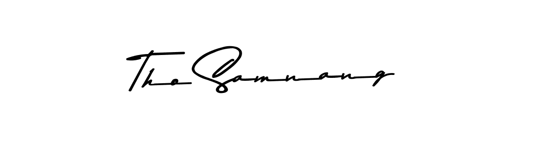 Design your own signature with our free online signature maker. With this signature software, you can create a handwritten (Asem Kandis PERSONAL USE) signature for name Tho Samnang. Tho Samnang signature style 9 images and pictures png