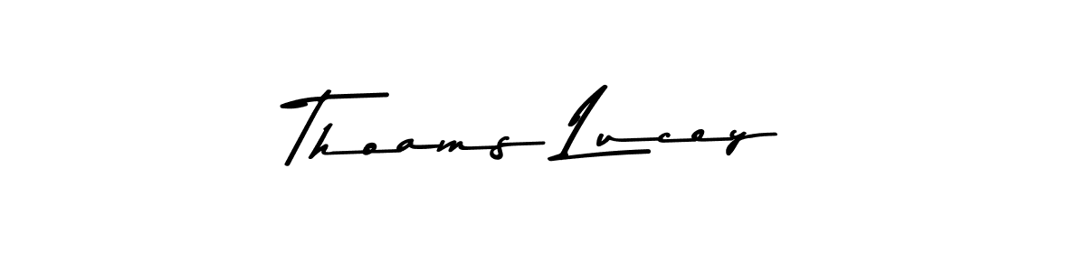 Similarly Asem Kandis PERSONAL USE is the best handwritten signature design. Signature creator online .You can use it as an online autograph creator for name Thoams Lucey. Thoams Lucey signature style 9 images and pictures png